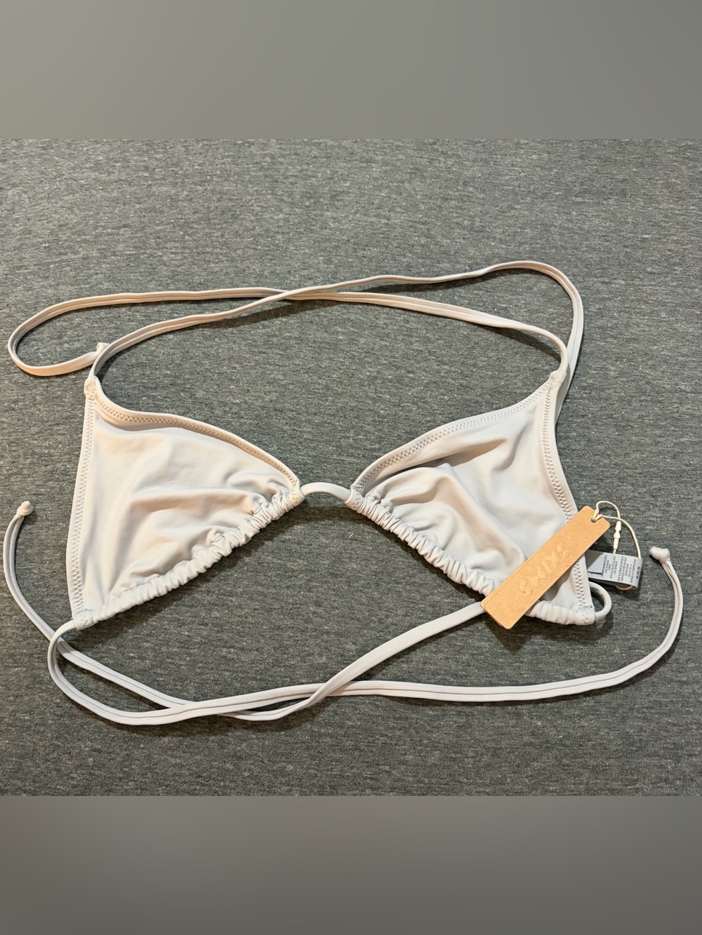 NWT SKIMS Recycled Swim Triangle Top
 in Limited Edition Chrome